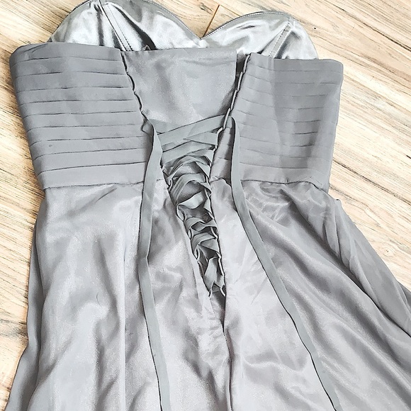 Beautiful grey prom dress! That was only worn once - Picture 2 of 3